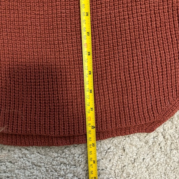 Aritzia Wilfred Free Bianca Dress Sweater Dress Size XXS Rust Red Merino Wool - Picture 14 of 14